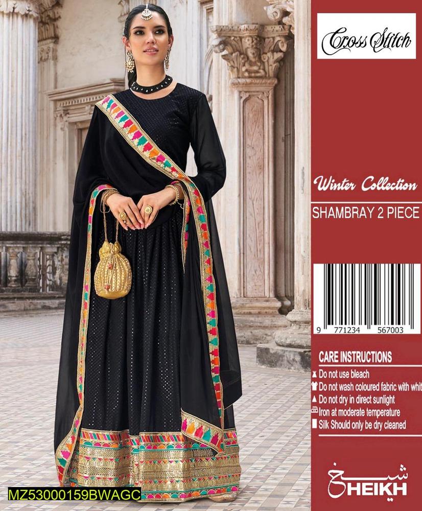 Winter Shamry Embroidered Multicolored